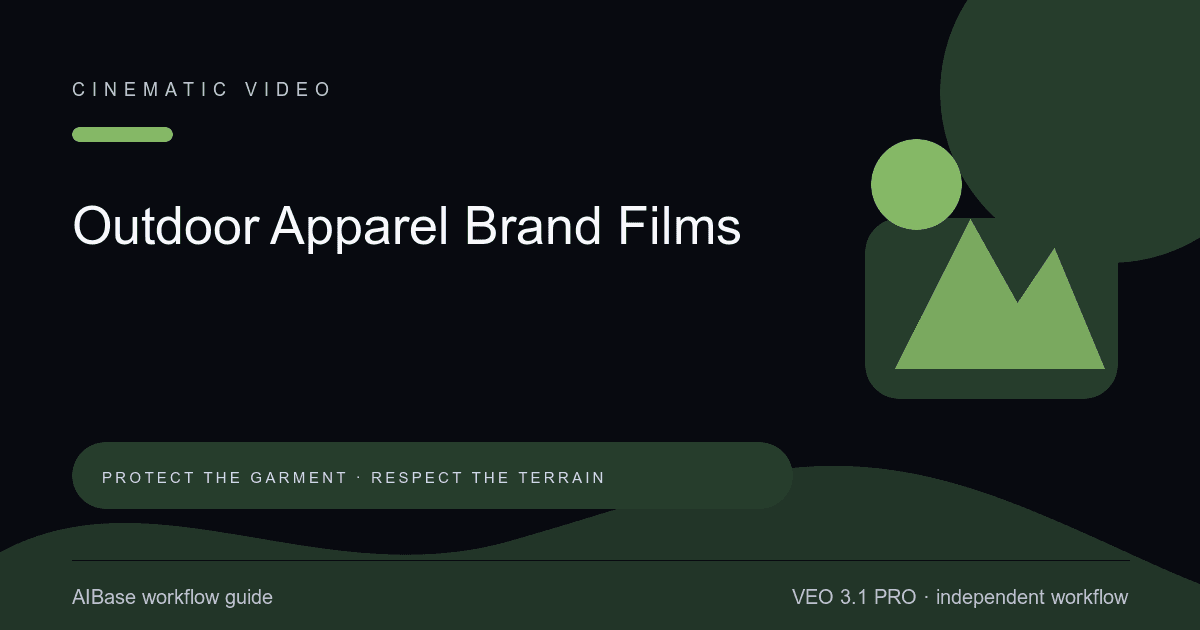 Veo 3.1 Pro outdoor apparel brand film guide cover