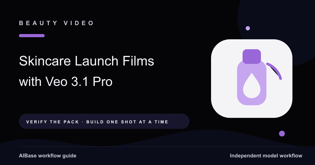 Veo 3.1 Pro skincare launch film prompt guide cover