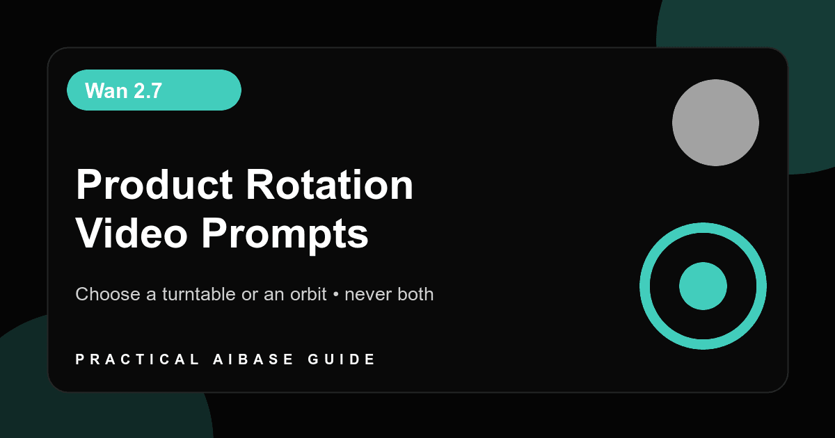 Wan 2.7 product rotation video prompt guide cover
