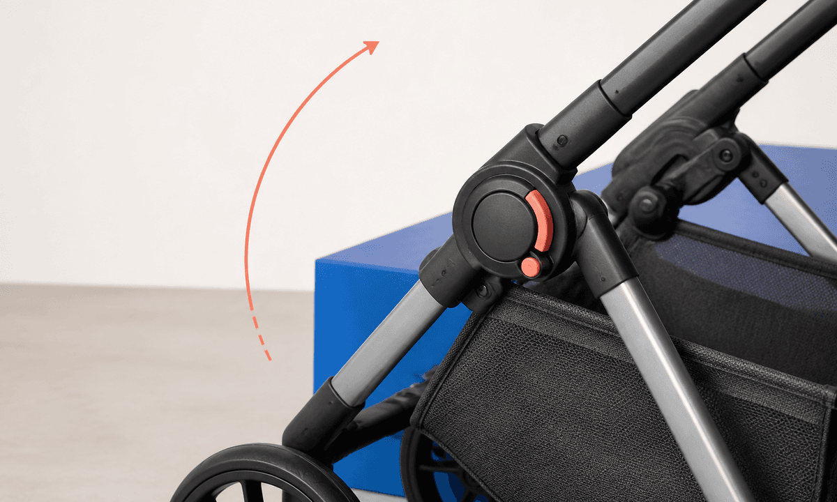 Stroller folding hinge product video prompt guide cover