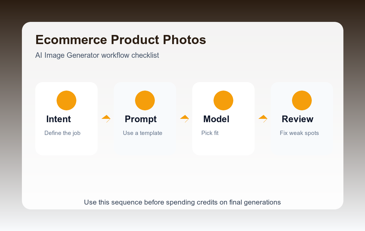 Ecommerce AI image workflow checklist
