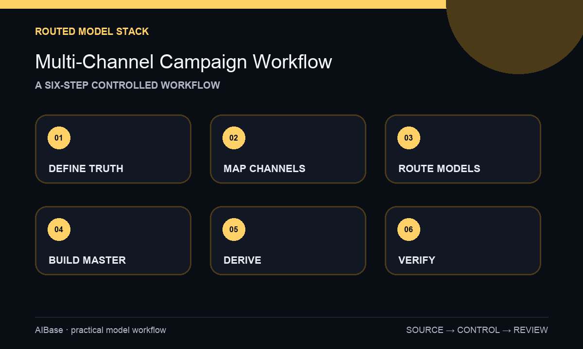 Define truth map channels route models build master derive verify multi-channel campaign workflow