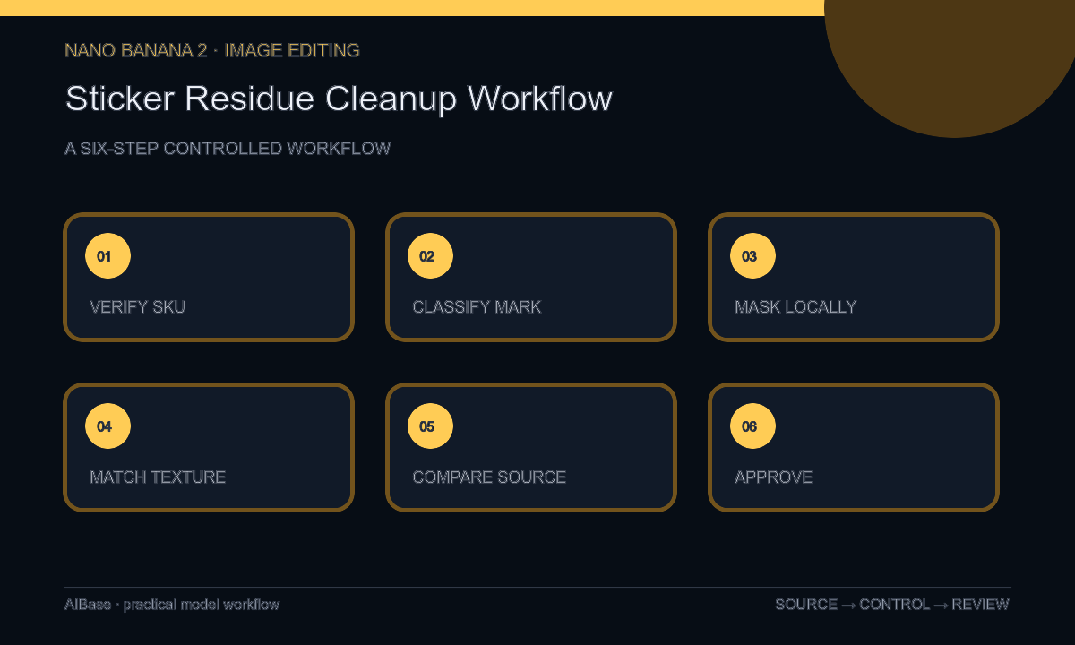 Verify SKU classify residue mask locally reconstruct texture compare approve cleanup workflow