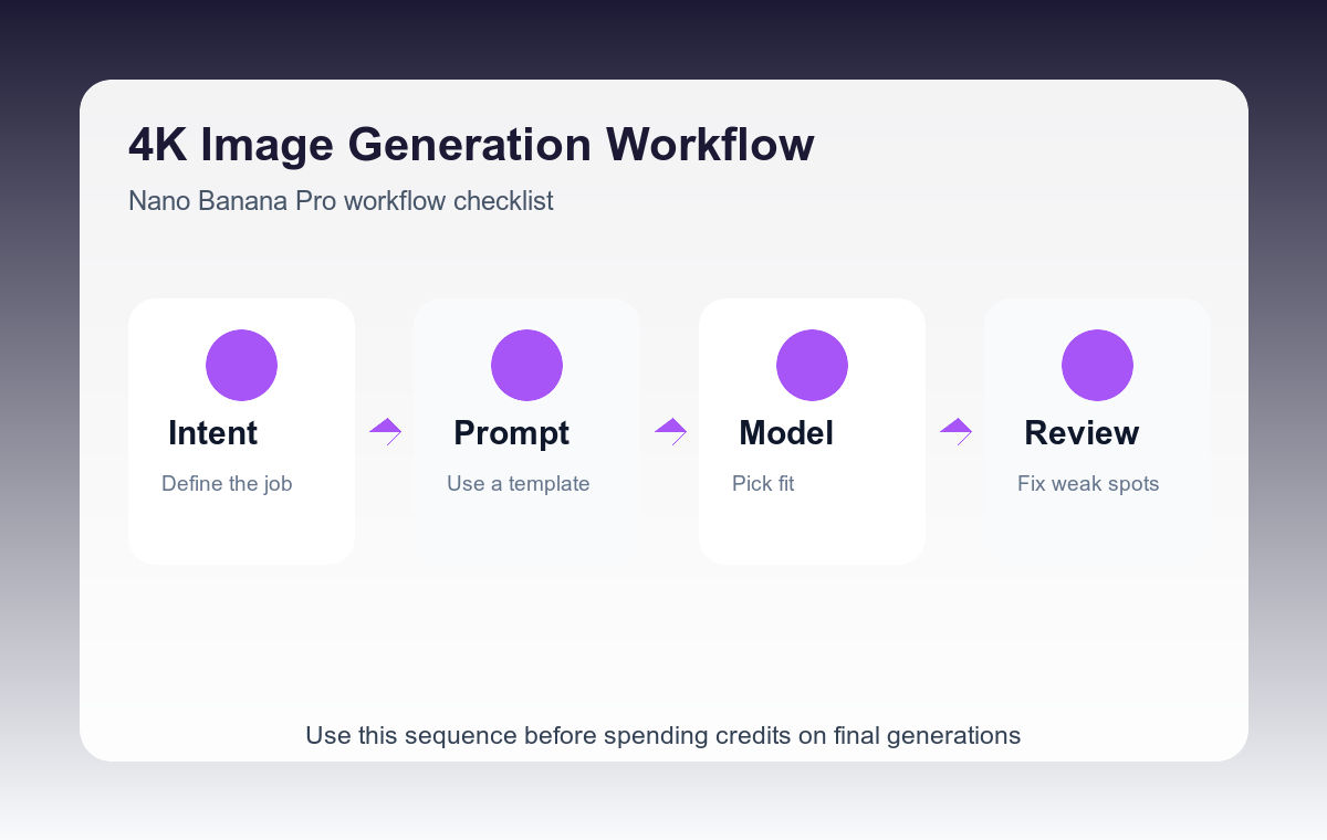 Nano Banana Pro quality workflow checklist