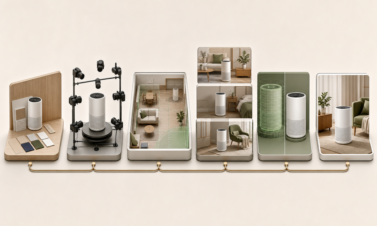 Freeze purifier truth capture references design placement-safe scenes generate compare composite claims workflow