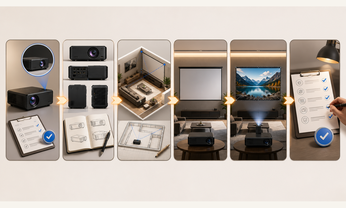 Freeze projector SKU collect optical port vent stand and scale references design credible scene generate product locked plate composite real projection proof review claims workflow