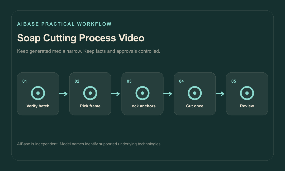 Verify batch and rights choose cut frame lock anchors animate one slice inspect disclose workflow