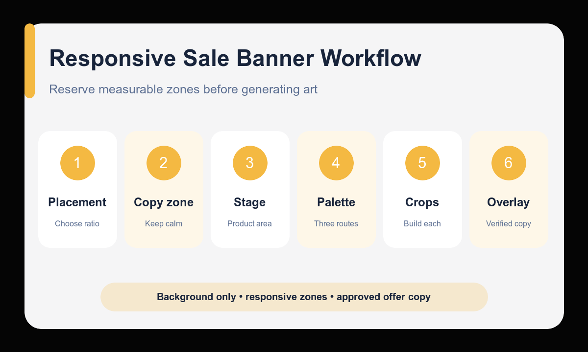 Placement copy zone stage palette crop overlay sale banner workflow