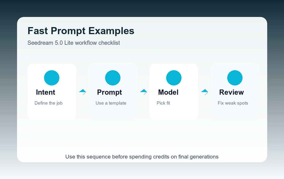 Seedream 5.0 Lite prompt workflow checklist