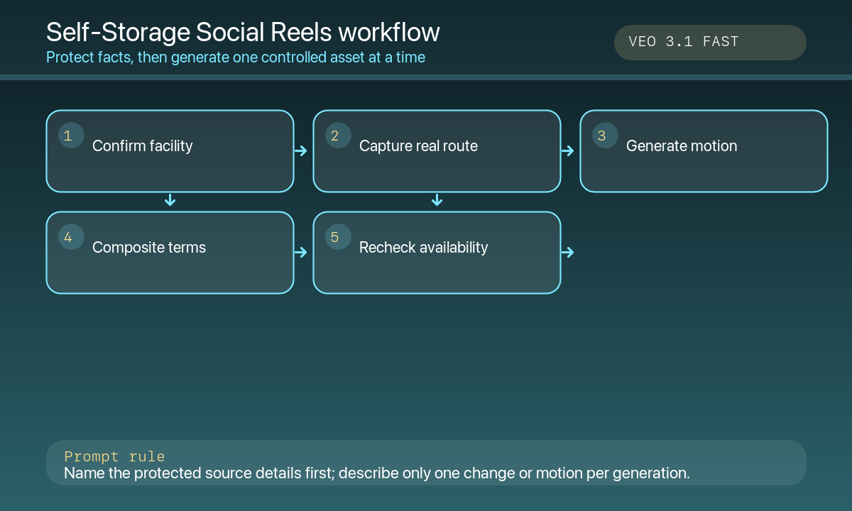Confirm facility facts capture real route generate generic motion composite prices and access rules workflow