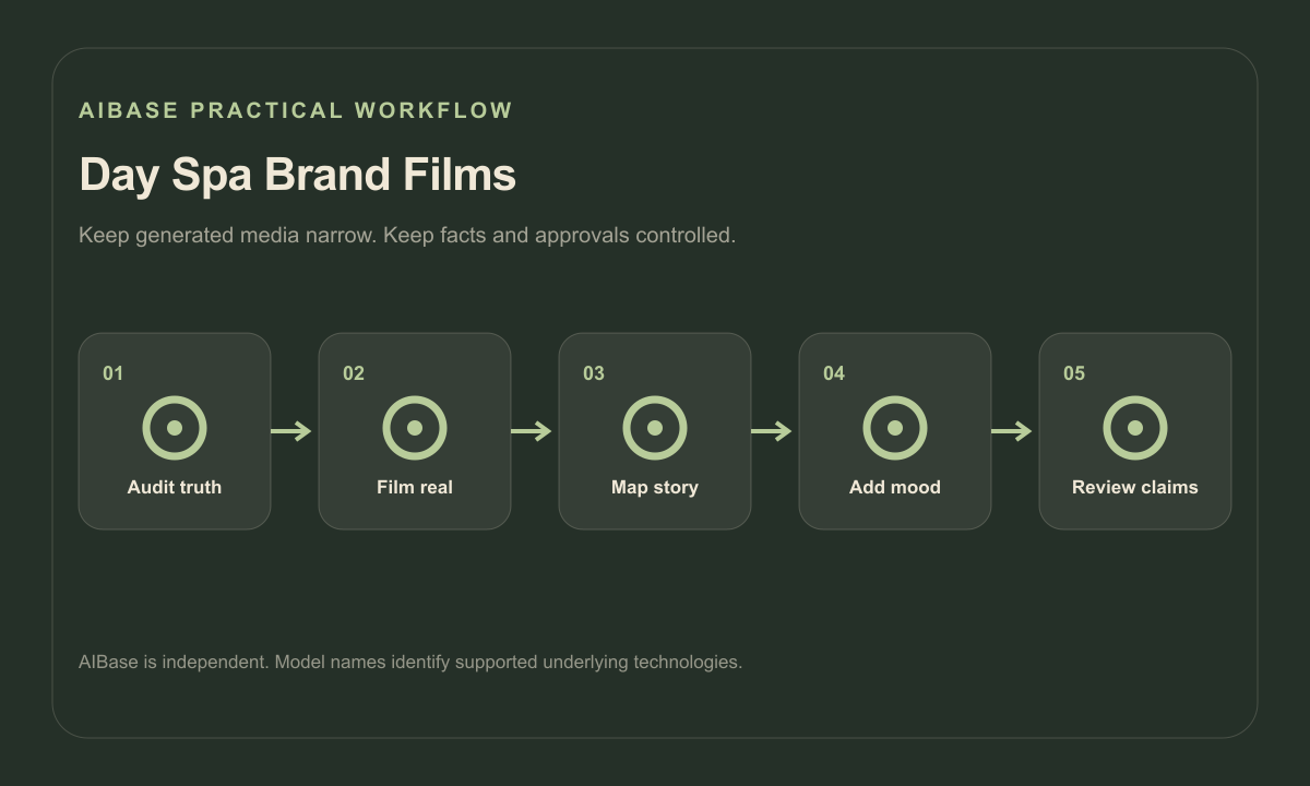 Audit spa truth collect real evidence map film generate generic atmosphere review claims assemble workflow