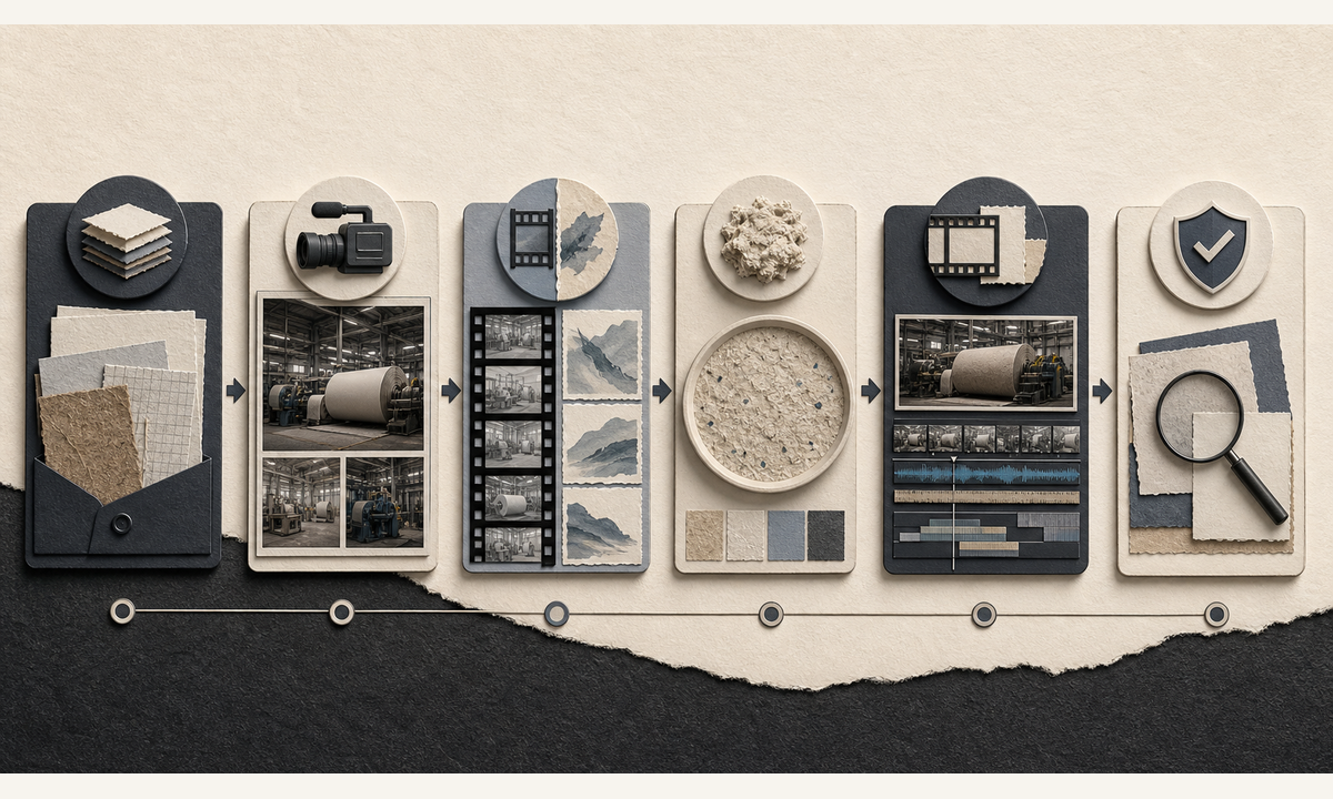Build facility feedstock process labor water energy certification and impact evidence ledger capture real mill route abstract fiber transitions assemble sourced film review safety claims disclosure and withdrawal workflow
