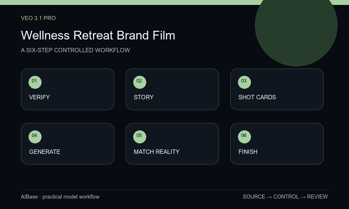 Verify property define story scout shots generate plates match reality review claims finish retreat film workflow