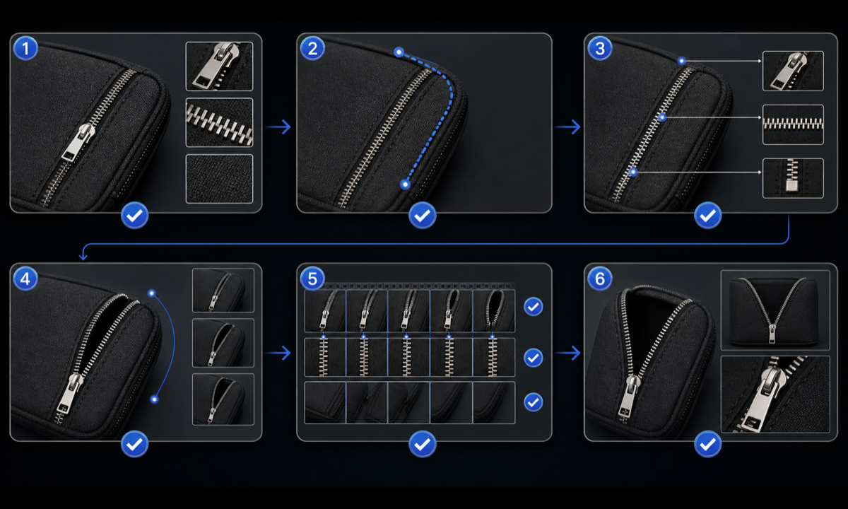 Verify product map zipper path choose short motion animate inspect hardware composite workflow